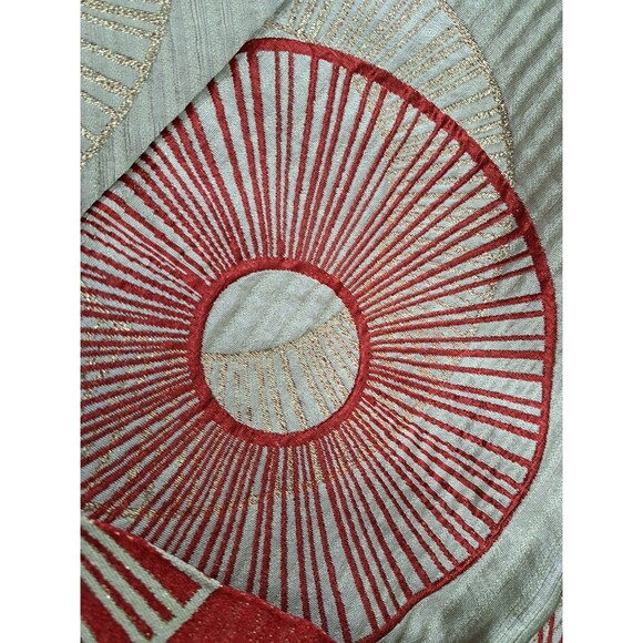 IC by Connie K Metallic Red Gold Asymmetric Jacket Wearable Art Circles USA XXL - Picture 4 of 11